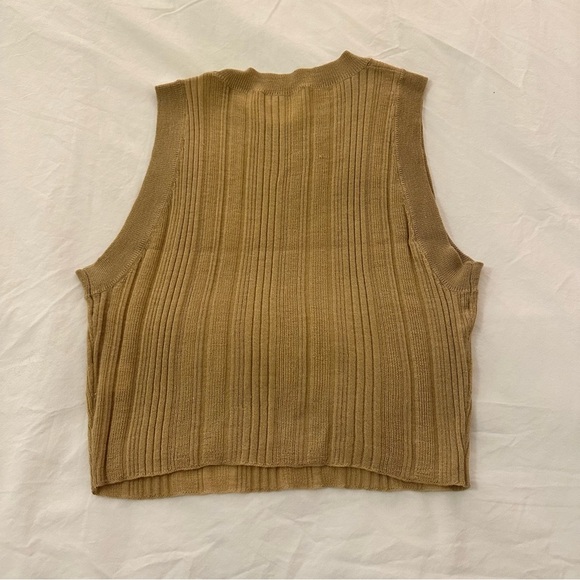 A.L.C. Tan Ribbed Tank Top - Picture 4 of 4